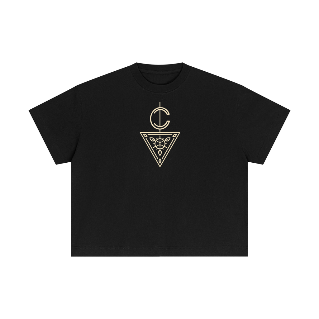 Essential women's Cotton Boxy Branded T-Shirt