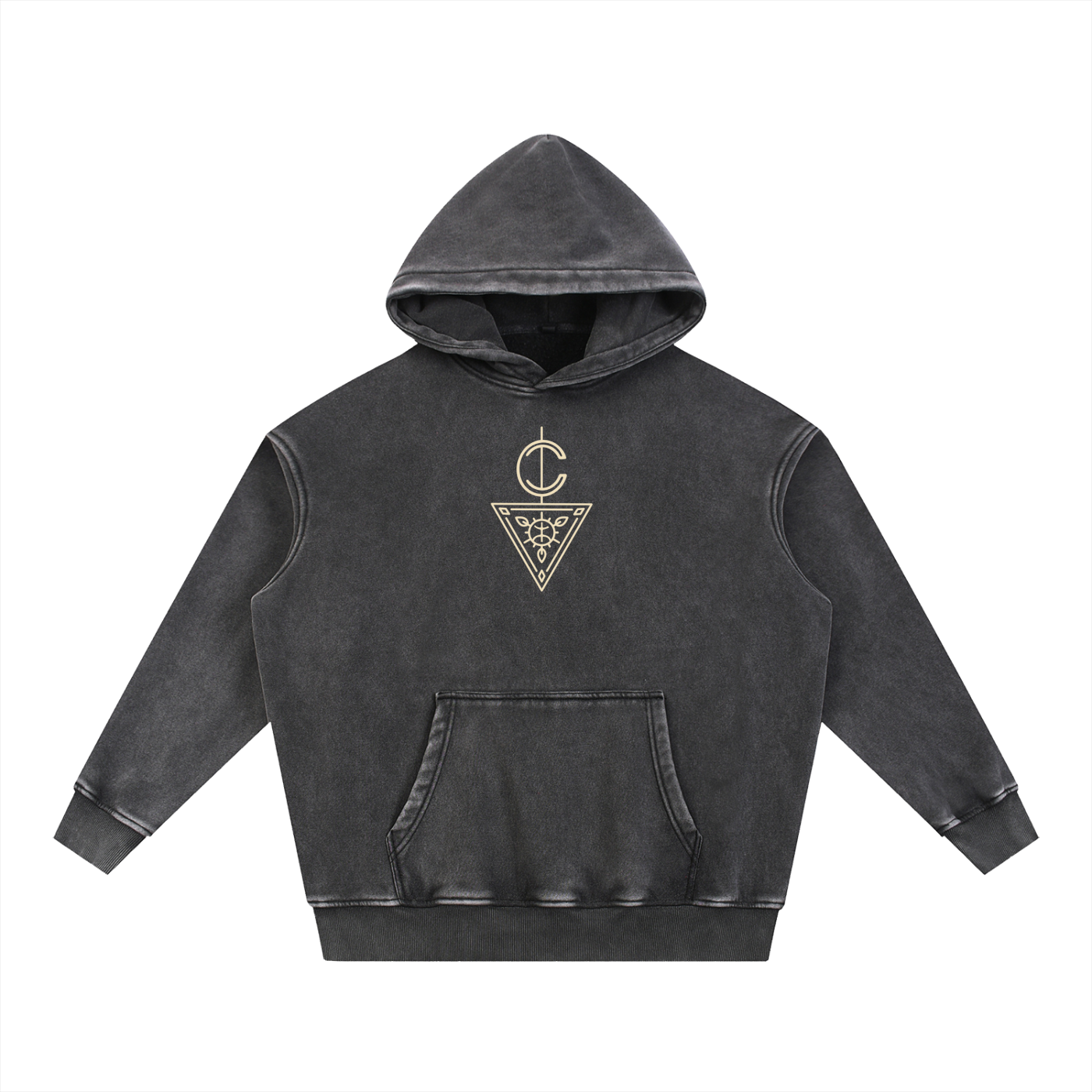 Snow Wash Fleece Oversize Branded Hoodie
