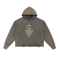 Vintage Washed Frayed-Hem Boxer Hoodie