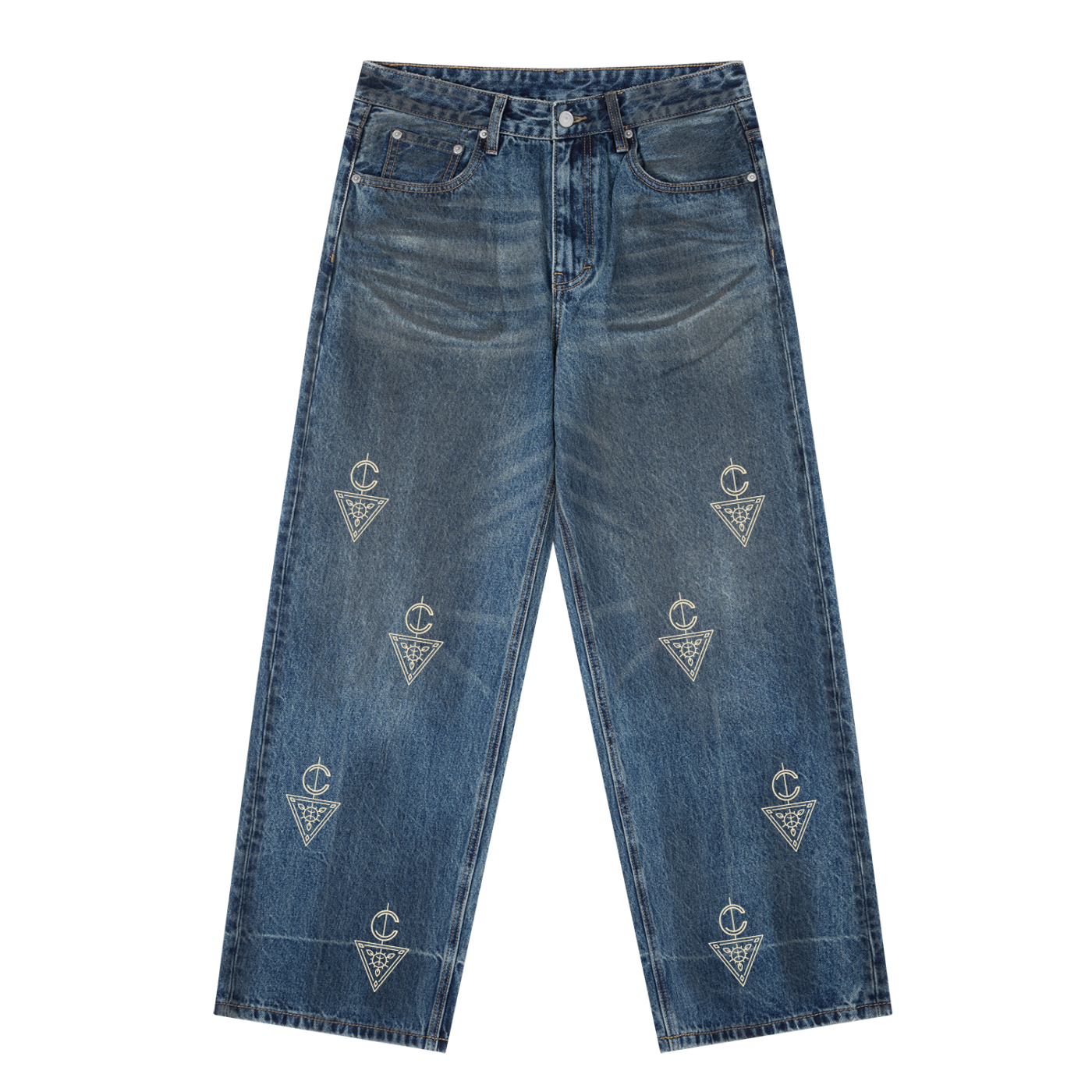 Vintage Mud Washed Baggy Denim AS Jeans