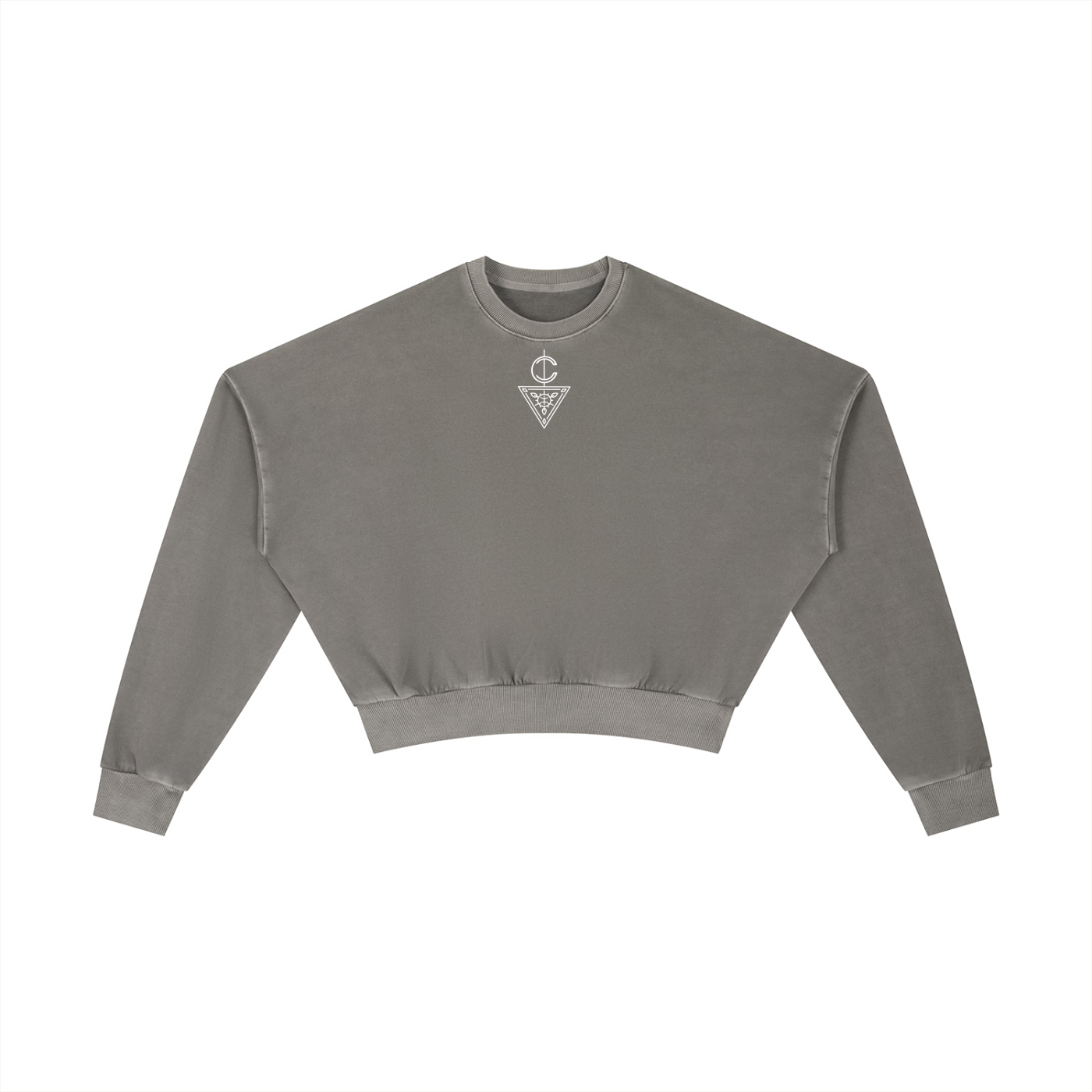 Signature Branded Women's Vintage Washed Cropped Sweatshirt