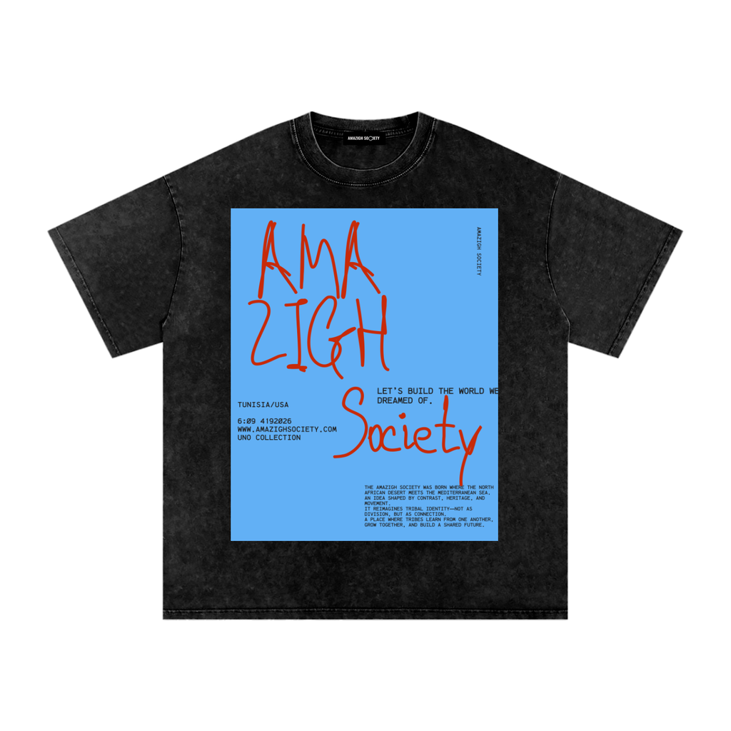 Dream World Snow Washed Oversized Cotton T-Shirt