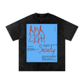 Dream World Snow Washed Oversized Cotton T-Shirt
