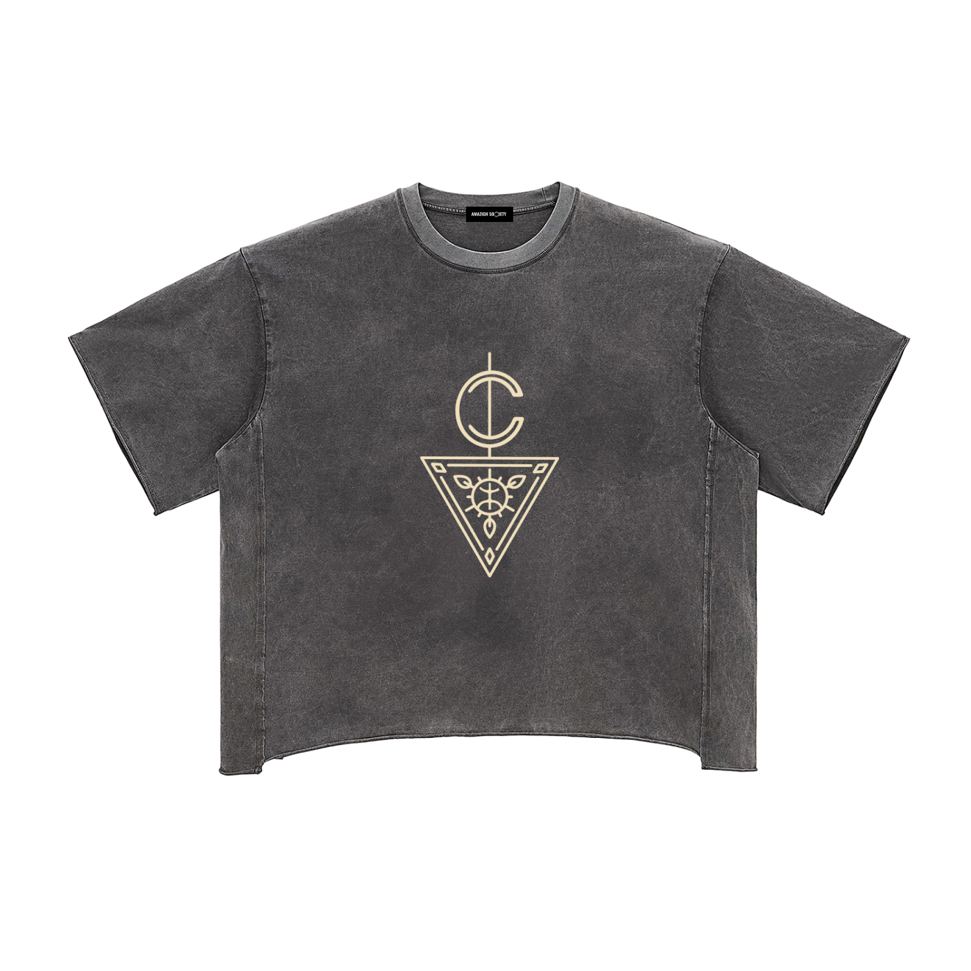 Raw Edge Snow Washed Boxy AS T-Shirt