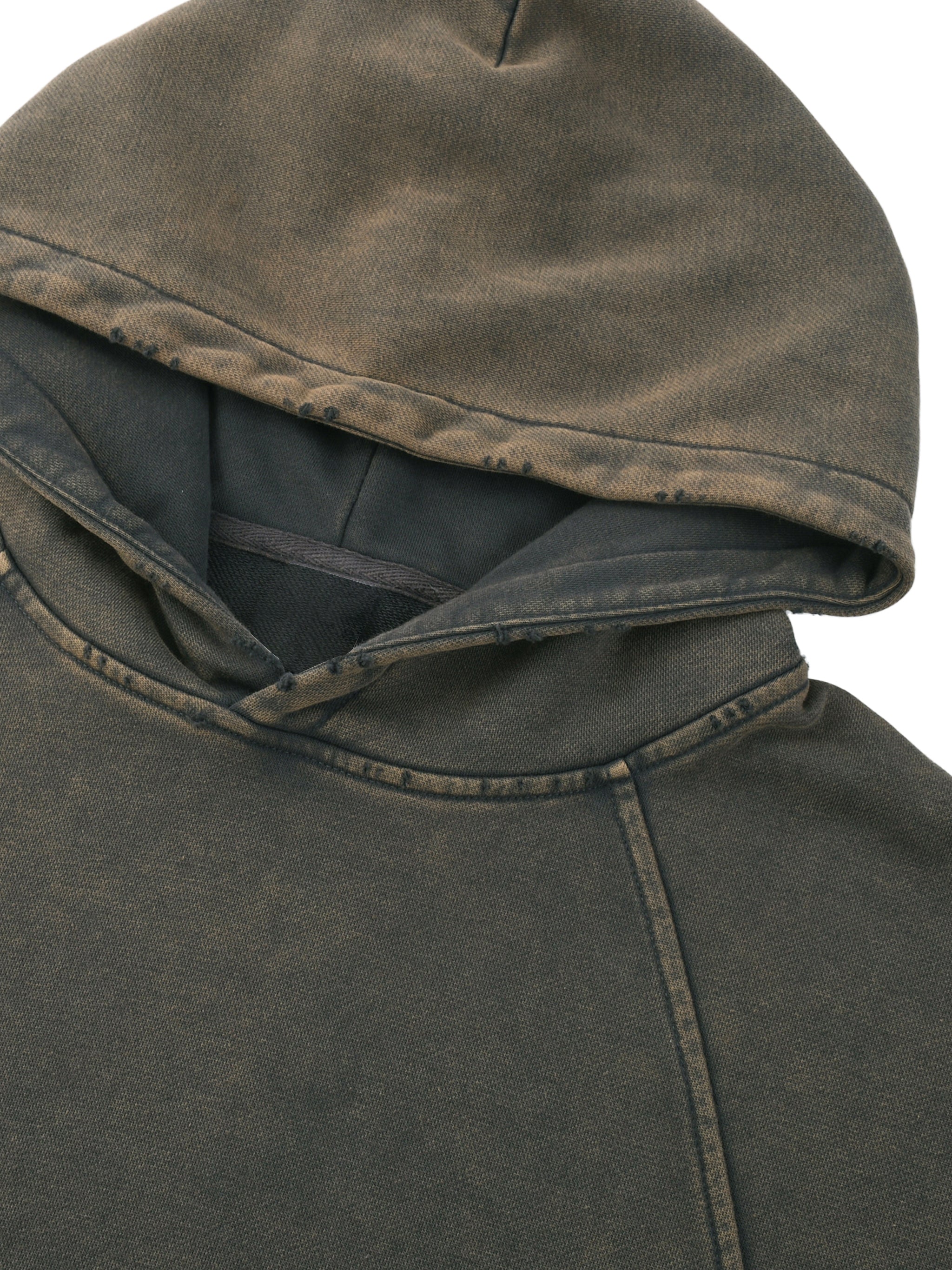 Vintage Washed Frayed-Hem Boxer Hoodie