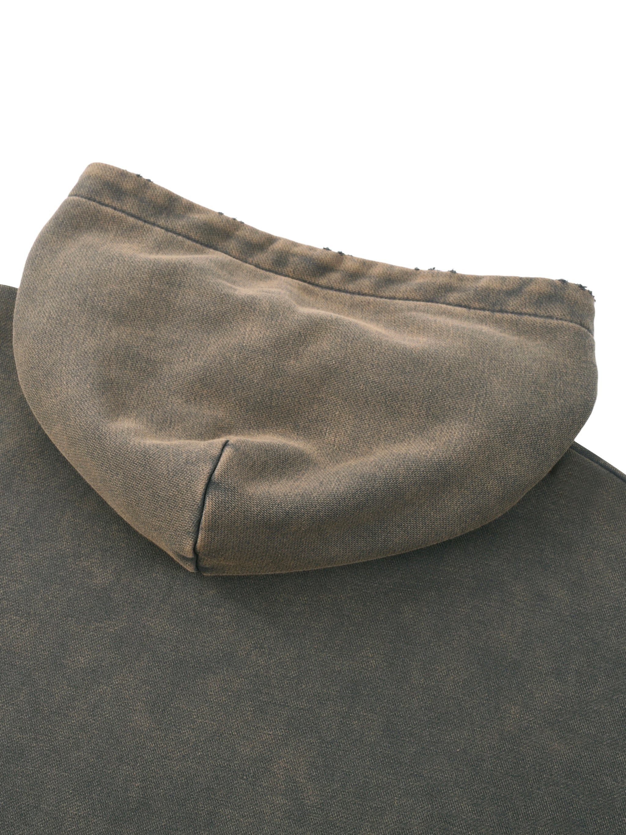 Vintage Washed Frayed-Hem Boxer Hoodie